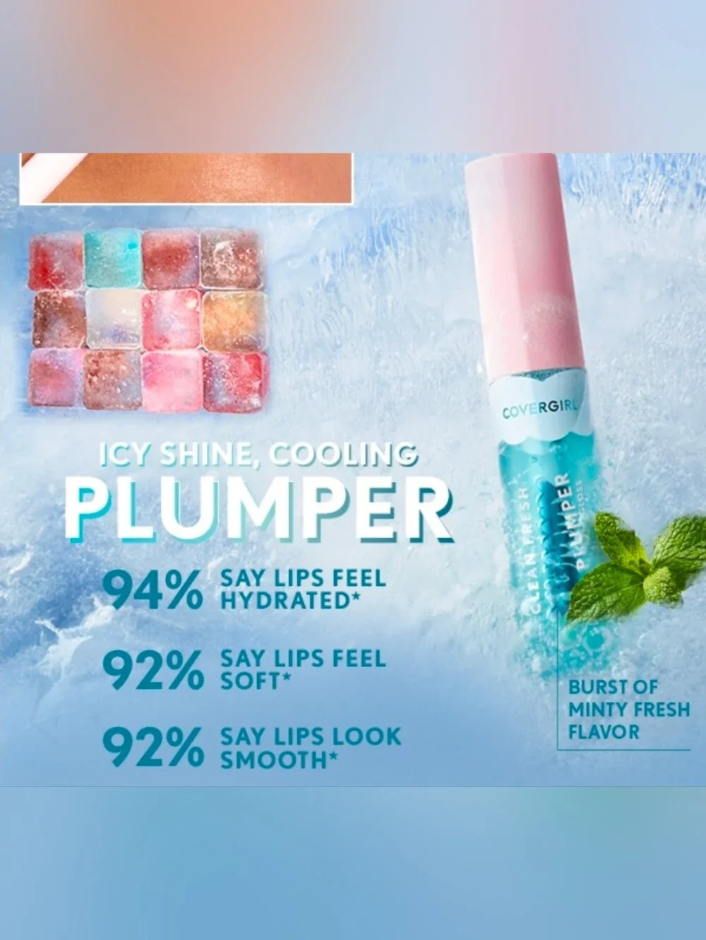 CoverGirl Yummy Plumper Gloss in 860 Encourage-Mint 0.33fl oz BNIB